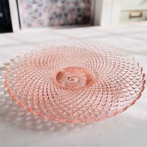 [Westmoreland Glass] VTG Pink English Hobnail Ruffled Edge Ceiling Light Cover